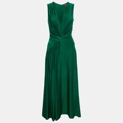 Pre-owned Max Mara Green Jersey Maxi Dress S