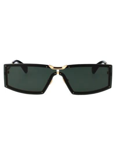 Max Mara Green Metal Sunglasses In Metallic