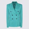 Max Mara Double-breasted Blazer In Green