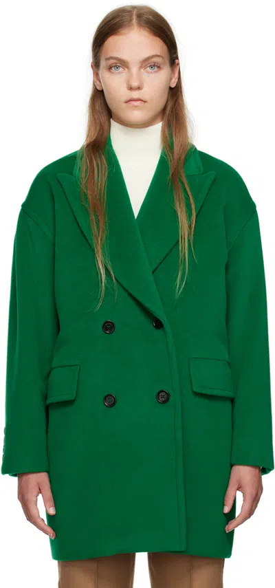 Max Mara Green Oversized Jacket In 028 Green