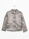 Max Mara Green Padded Buttoned Jacket In Gray