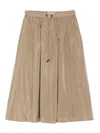 Max Mara Drawstring Midi Skirt In Green