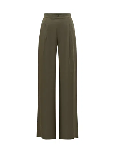 Max Mara Green Relaxed Flat Front Pants