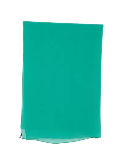 Max Mara Green Silk Scarf