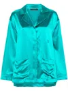 Max Mara Pianoforte Silk Tunic In Blue