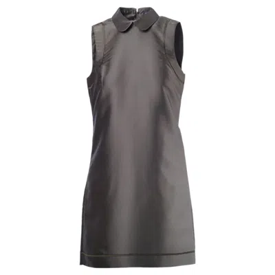 Pre-owned Max Mara Green Sleeveless A-line Dress With Collar- '10s