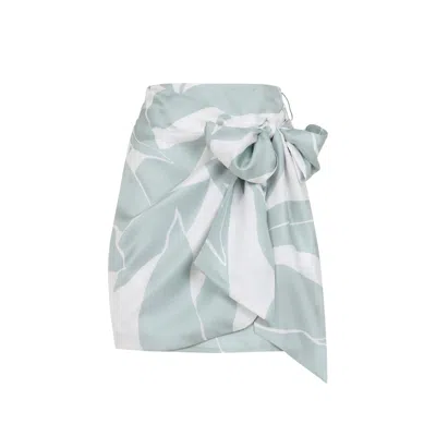 Max Mara Green Strano Silk Mini Skirt