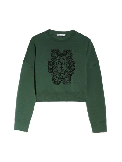Max Mara Green Wool Knit Sweater For Women