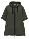 Max Mara 'greenc' Green Down Filled Jacket With Drawstring Hood In Tech Fabric Woman In Green