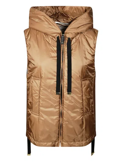 Max Mara Greengo Hooded Gilet In Multi