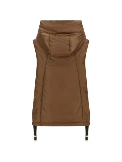 Max Mara Greengo Padded Vest In Brown