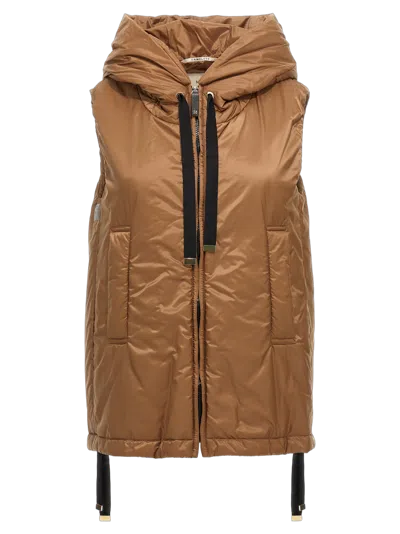 Max Mara Greengo Vest In Brown