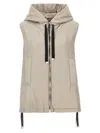 Max Mara Beige Padded Sleeveless Jacket In Gray