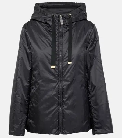 Max Mara Greenh Coated Canvas Rain Jacket In Schwarz