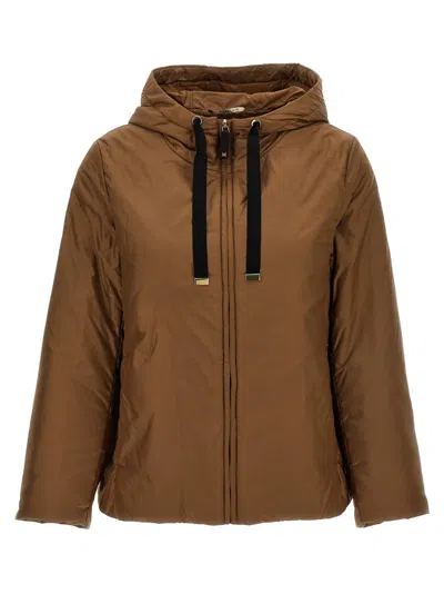 Max Mara 'greenh' Down Jacket In Brown