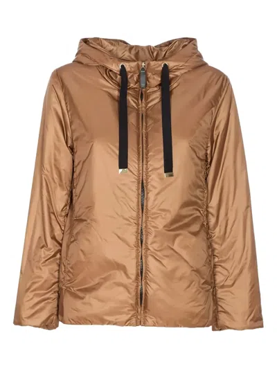 Max Mara Greenh Hooded Jacket In Brown