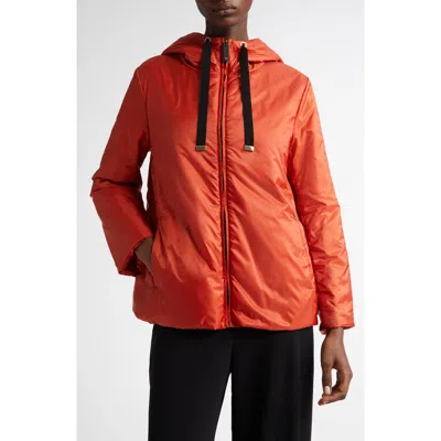 Max Mara Greenh Insulated Hooded Jacket In Orange
