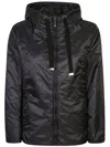 Max Mara Greenh Coated Canvas Rain Jacket In Black