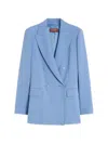 Max Mara Grembo Double-breasted Blazer In Blue