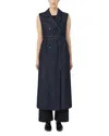 Max Mara Greta Ultramarine Denim Waistcoat Dress In Blue