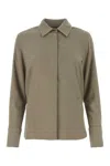 Max Mara Silk Candia Shirt Back Yoke In Grey