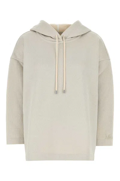 MAX MARA GREY COTTON BLEND RALLY SWEATSHIRT