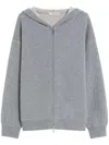 Max Mara Grey Cotton Polyester Full Zip In Gray