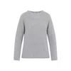 Max Mara Grey Crewneck Sweater In Gray