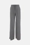 Max Mara Grey Denaro Solid Pants In Gray