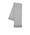 Max Mara Grey Fringed Scarf In Gray