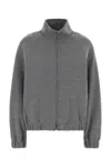 Max Mara Grey High Collar Sweatshirt In Gray
