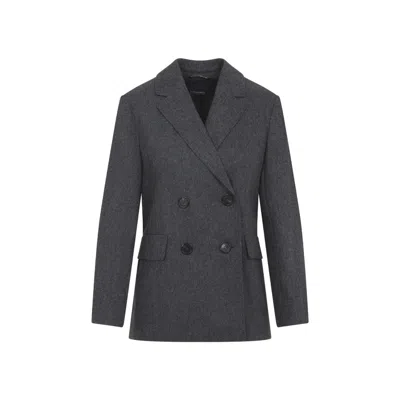 MAX MARA GREY LENA FLANELL BLAZER