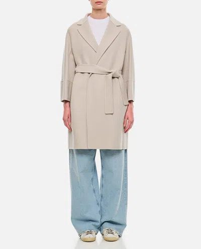 Max Mara Grey Midi Length Coat