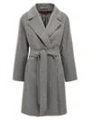 Max Mara Pazzo Coats And Trench Coats Gray In Gray