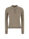 Max Mara Dove Grey Cashmere Blend Gitano Polo Shirt In Gray