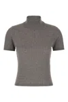 Max Mara Grey Silk Blend Sweater In Gray