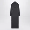 Max Mara Grey Wool And Cashmere Turtleneck Dress Women In Brown