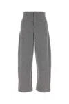 Max Mara High Waist Wide Leg Trousers With Seam Detailing In Gray