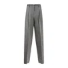 Max Mara Grey Wool Knit Pants In Gray