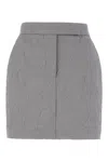 Max Mara Grey Wool Mini Skirt