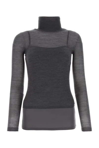 MAX MARA GREY WOOL STRESA SWEATER