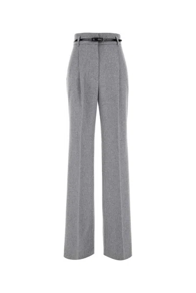 MAX MARA GREY WOOL ZAC PANT