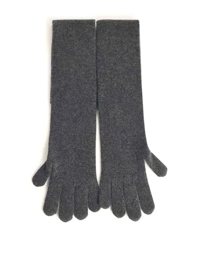 Max Mara Timor Grey Cashmere Gloves