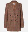 Max Mara Guelfo Checked Wool And Cotton Blazer