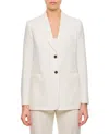 Max Mara Guglia Linen Blazer Jacket In White