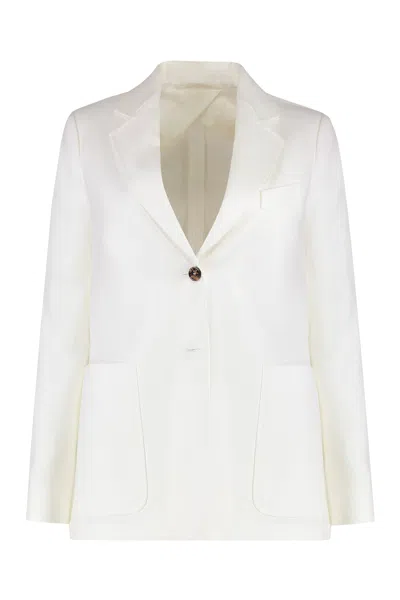 Max Mara Guglia Linen Jacket In White