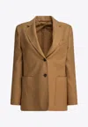 Max Mara Jackets With Notch Lapel And Single-breasted In Beige