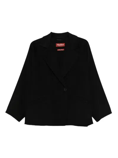 Max Mara Guinea Coat In Black
