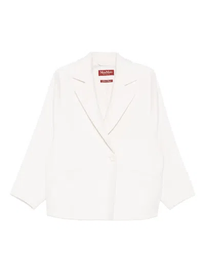 Max Mara Guinea Coat In White