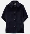Max Mara Gulie Alpaca And Wool Cape In Blue